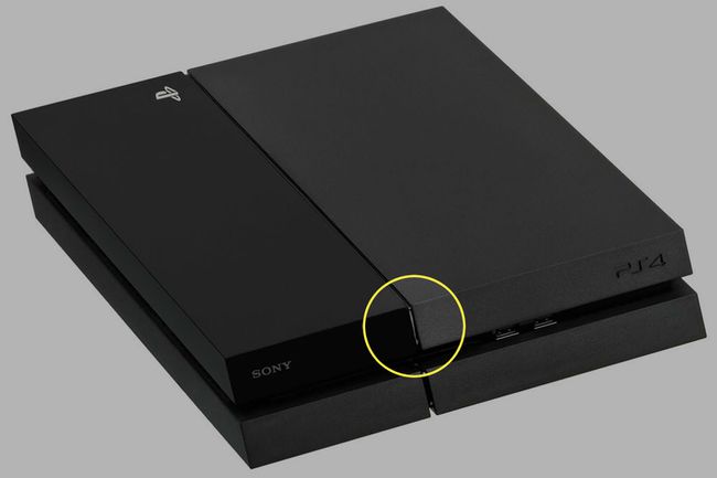 PS4の電源ボタン。