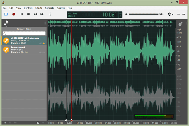 โปรแกรมแก้ไขเพลง Ocenaudio ฟรี