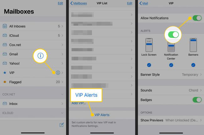 iOSメールでVIPのアラートを設定する