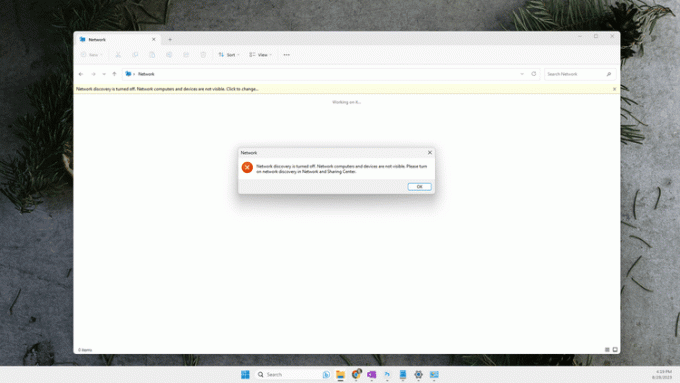 Упозорење „Откривање мреже је искључено“ у Виндовс 11 Филе Екплорер-у
