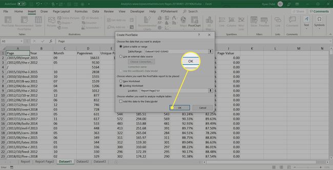 PivotTable-Dialog erstellen