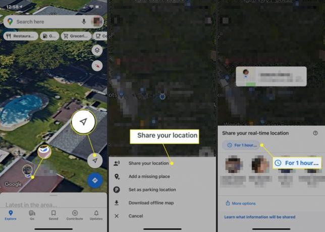 Partajarea locației dvs. în iOS prin Maps