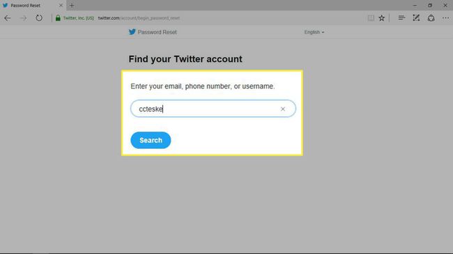 Twitter - poiščite račun po e-pošti, telefonu ali uporabniškem imenu