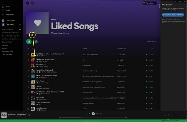 Ladda ner ikonen bredvid artisten i Spotifys spellista