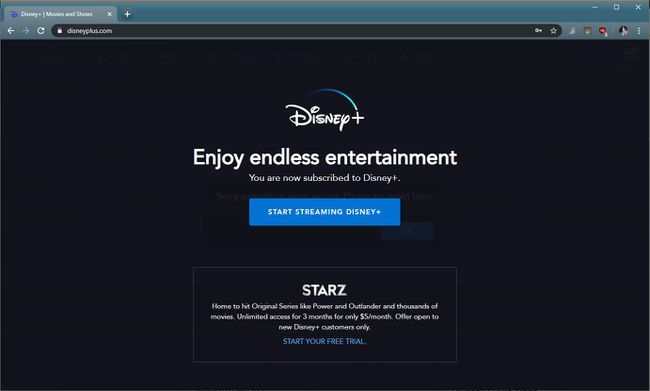 ภาพหน้าจอของ Disney+