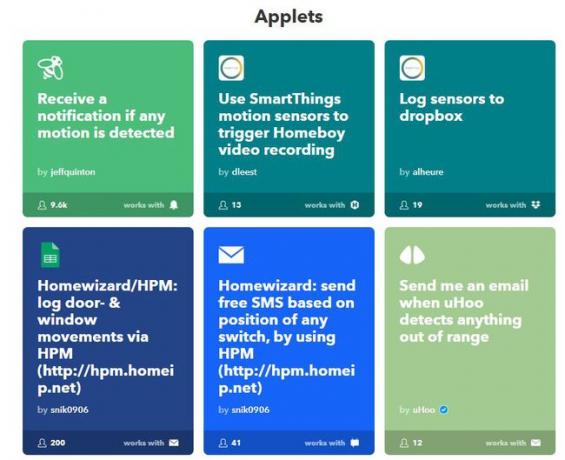 IFTTT anduri apletid