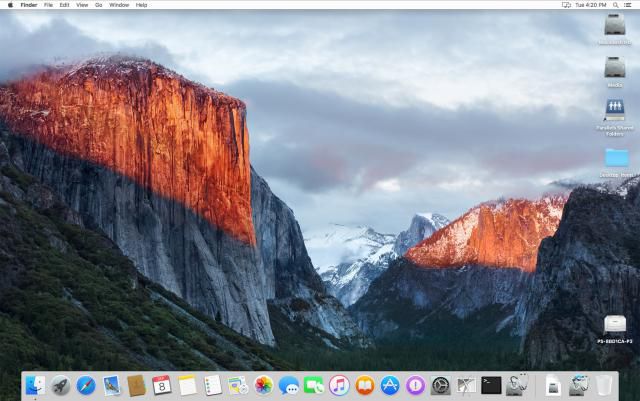 OS X ElCapitanドックのFinderアイコン