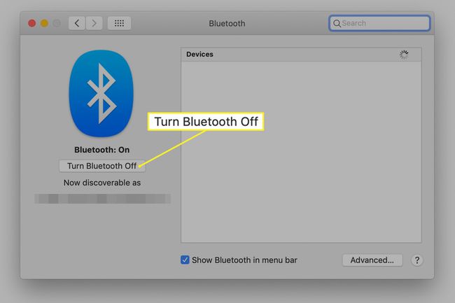 MacのBluetoothシステム環境設定画面