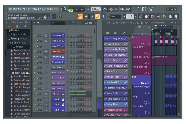 ภาพหน้าจอ FL Studio ใน Windows 8