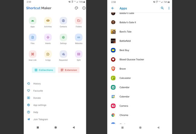 App-pictogrammen wijzigen met Shortcut Maker op Android.