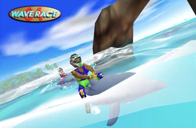 Waverace 64 ekraanipilt ratturist delfiinil