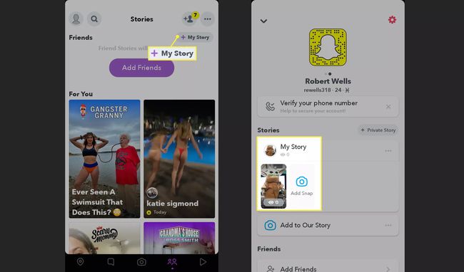 Добавляйте и просматривайте истории в Snapchat