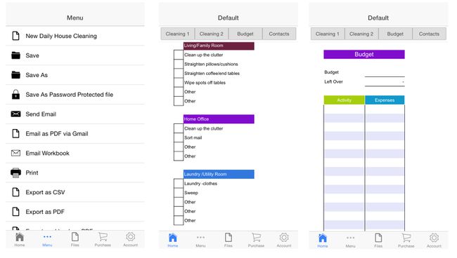 Hausreinigungs-App auf dem iPhone