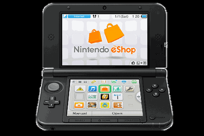 Imagem do eShop em um 3DS