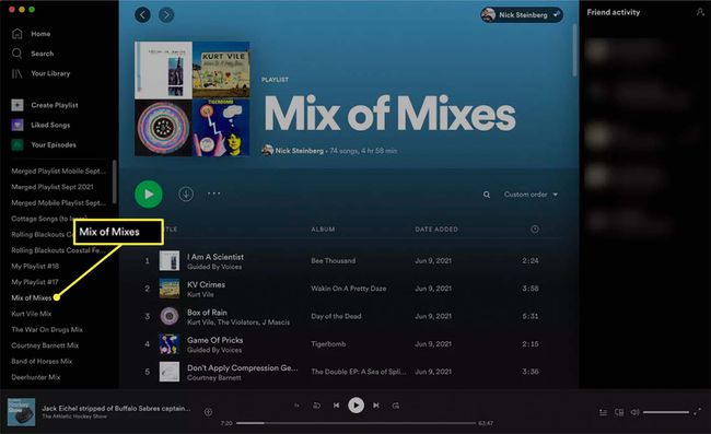 Spotify forMacでプレイリストをマージする準備をしています。