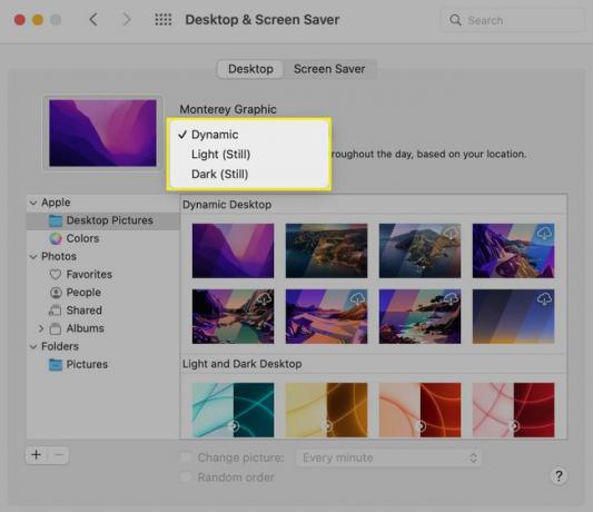 Opțiuni pentru personalizarea imaginilor de fundal pentru Mac
