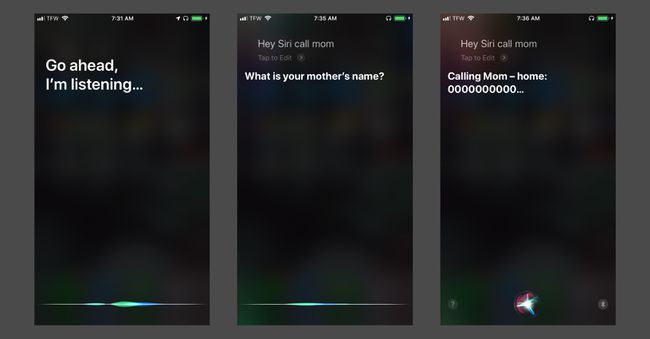 Siri käskude ja AirPodide kasutamine telefonikõne tegemiseks