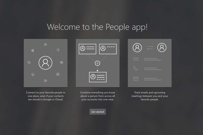 Captura de tela do aplicativo Windows People.