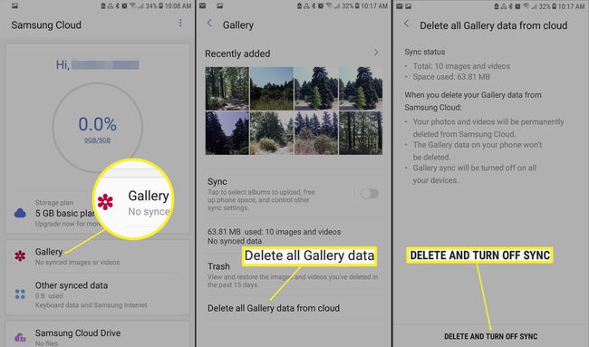 Usuwanie wszystkich zdjęć Galerii z chmury Samsung