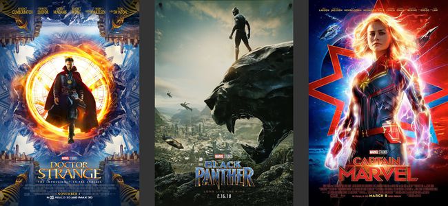 „Marvel“ filmų 3 fazės plakatai