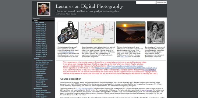 Страница класса " Лекции по цифровой фотографии".