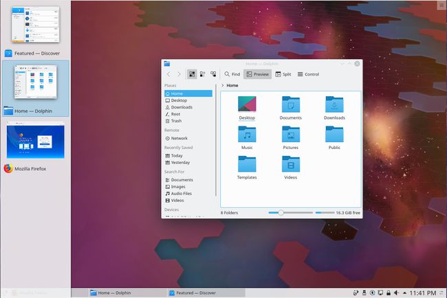 Le raccourci clavier des applications minimisées de KDE Plasma.