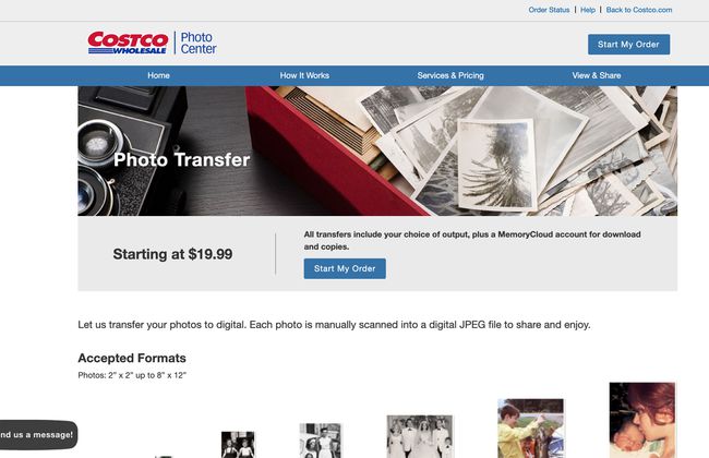 Услуги по сканированию фотографий Costco