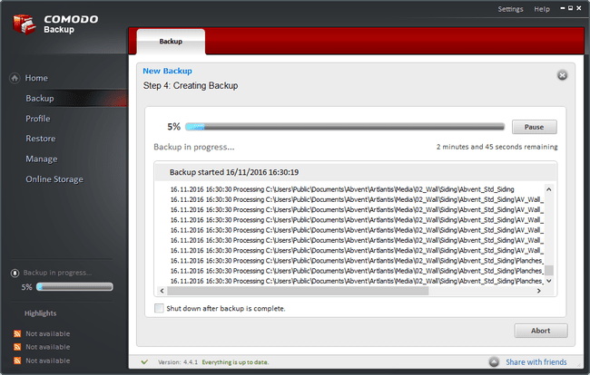 COMODO Backup v4