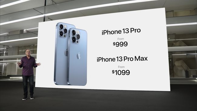 Opções de preço do iPhone 13 Pro e Pro Max