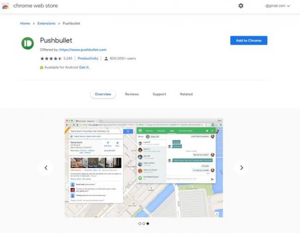 Pushbullet en la tienda de Chrome