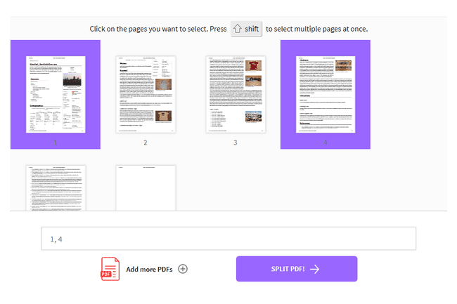 Smallpdf online možnost rozdělování PDF