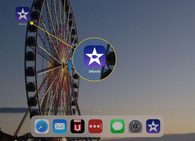 تطبيق iMovie على جهاز iPad