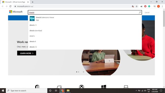 Cari DirectX di situs web Microsoft.