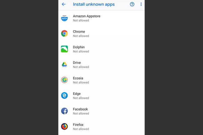 Android Instalează aplicații necunoscute, fiecare marcată Nepermis