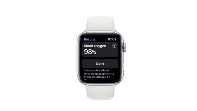 Apple Watch 6 zeigt Informationen zum Blutsauerstoff an.