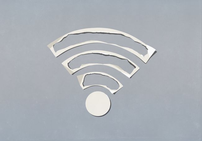 Recortes de papel que forman el símbolo wifi