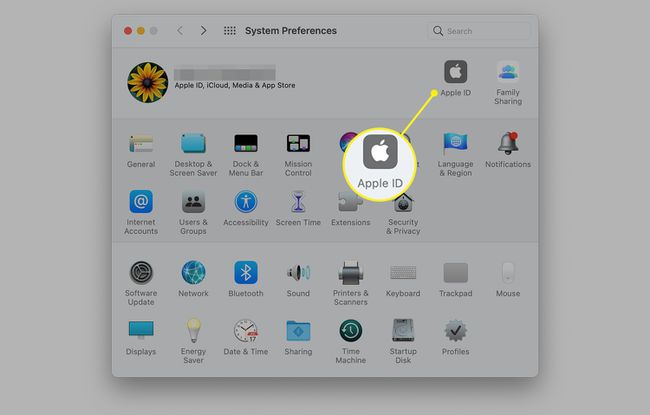 AppleIDアイコンを表示するMacシステム環境設定