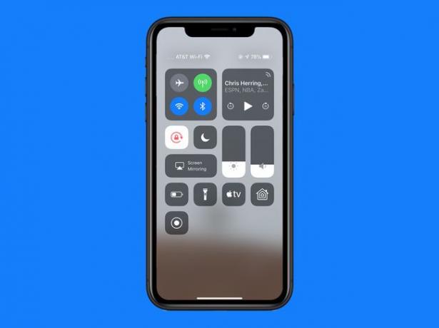 iOS12のコントロールセンター