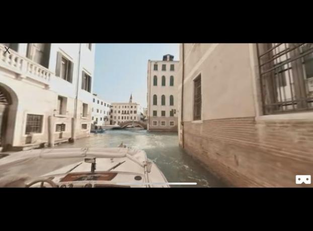 Film de călătorie în Italia în realitate virtuală în aplicația Italia VR pentru iPhone.