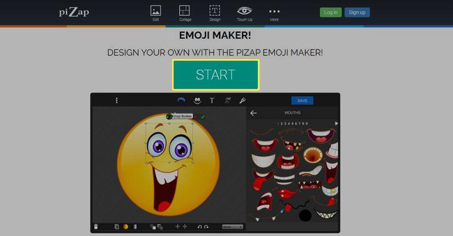 Emoji Maker - selectând „Start”