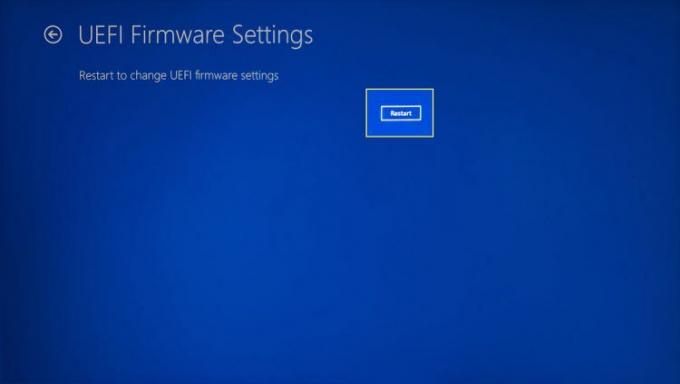 Uruchom ponownie podświetlony w opcjach odzyskiwania systemu Windows 11.