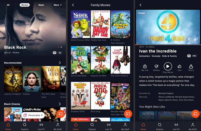 แอพภาพยนตร์ Tubi ฟรีสำหรับ Android