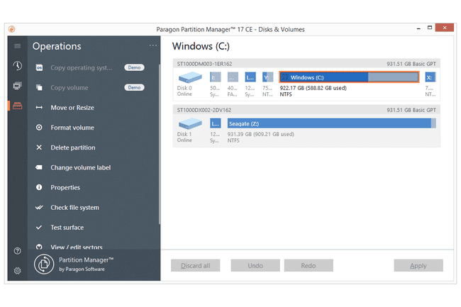 Paragon Partition Manager 17 CE