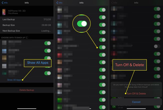 Desactivar las copias de seguridad de aplicaciones en un iPhone