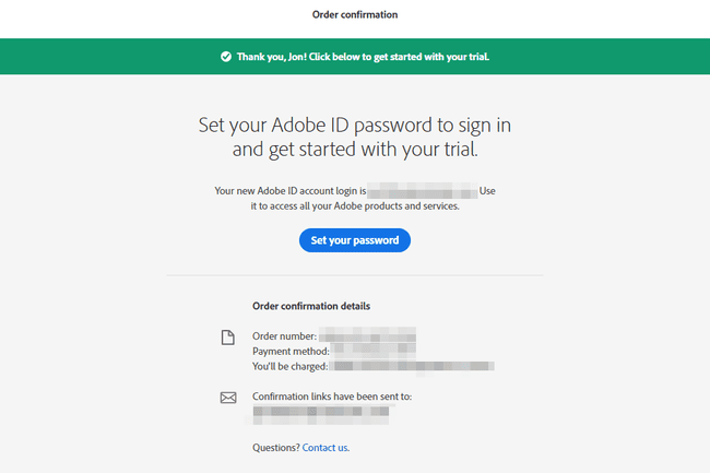 Legen Sie Ihre Adobe-ID-Passwortseite fest 