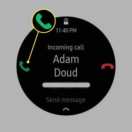 Pictograma de răspuns la telefon pe Samsung Galaxy Watch
