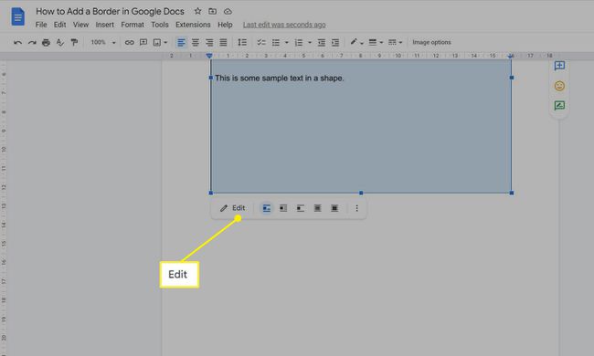 Editando formas no Google Docs