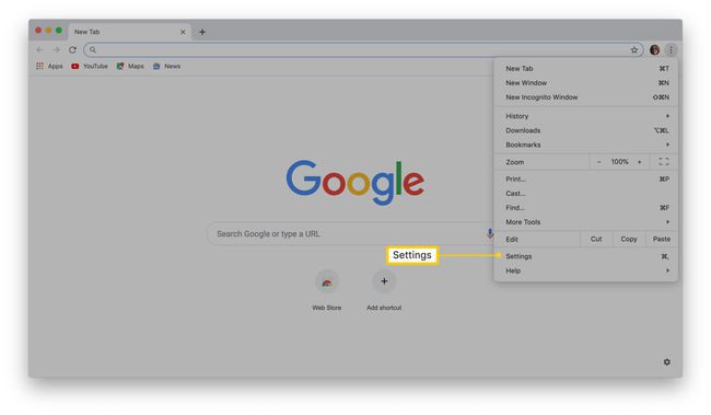 Dónde encontrar la configuración en Google Chrome