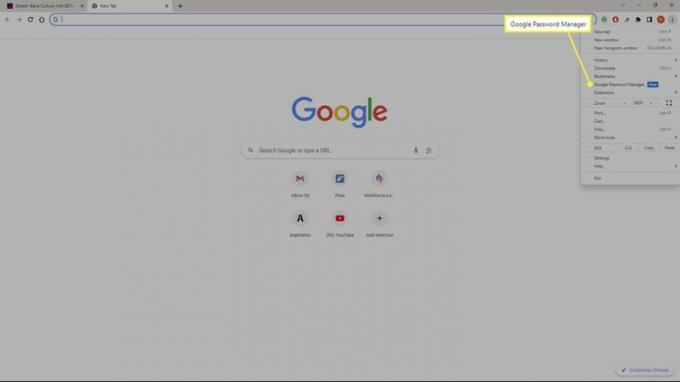 Гоогле Пассворд Манагер у Гоогле Цхроме менију