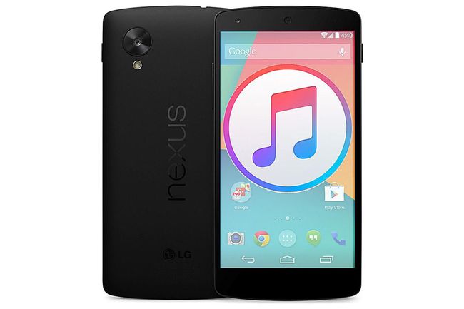 iTunes pe un telefon Nexus care rulează Android